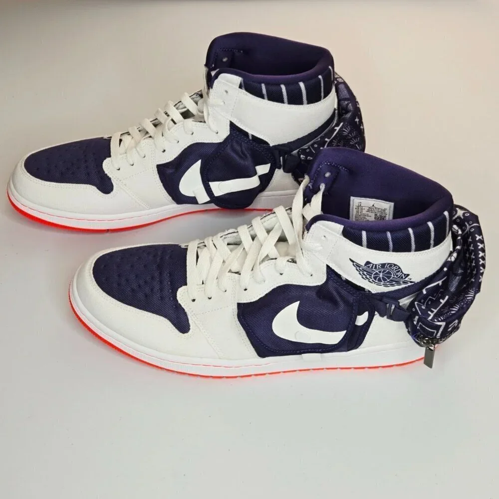 Nike Air Jordan 1 Retro High OG SP Utility Quai 54 White Blue Sz 14  DV1717-100